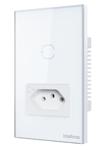 Automacao interruptor+tomada inteligente wifi intelbras etw 1011 branco