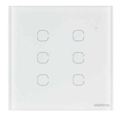 Automacao interruptor inteligente zigbee intelbras eiz 1006 touch branco