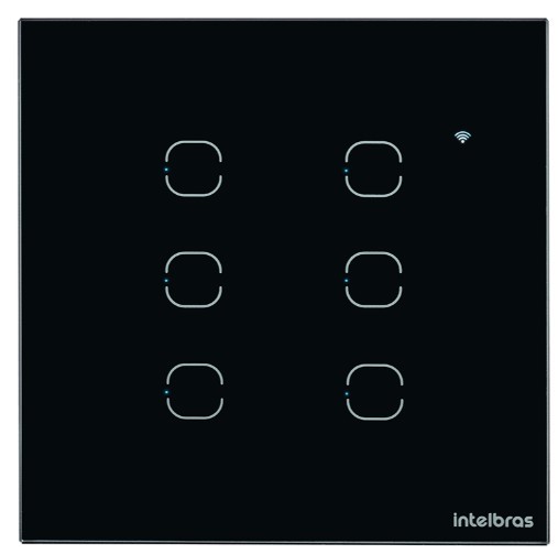 Automacao interruptor inteligente zigbee intelbras eiz 1006 touch preto