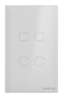 Automacao interruptor inteligente zigbee intelbras eiz 1004s touch branco
