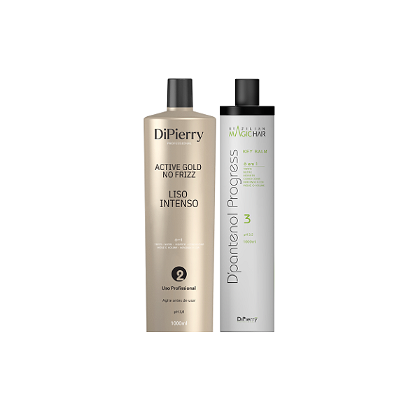 Kit Progressiva DiPierry Active Gold No Frizz -2L (Passo 2e3)