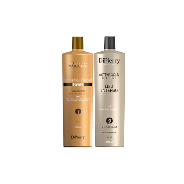Kit Progressiva DiPierry Active Gold No Frizz -2L