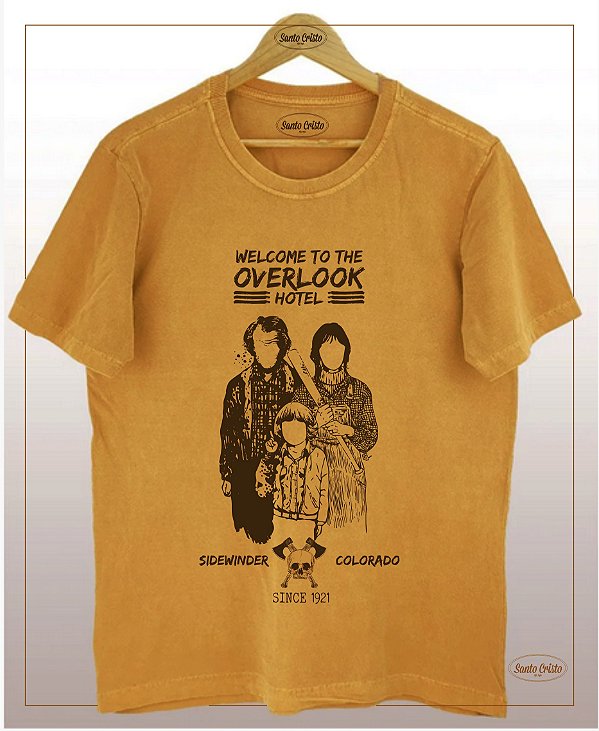Camiseta -  O iluminado - Overlook Hotel - Whisky – Algodão - Estonada - Camiseta Santo Cristo