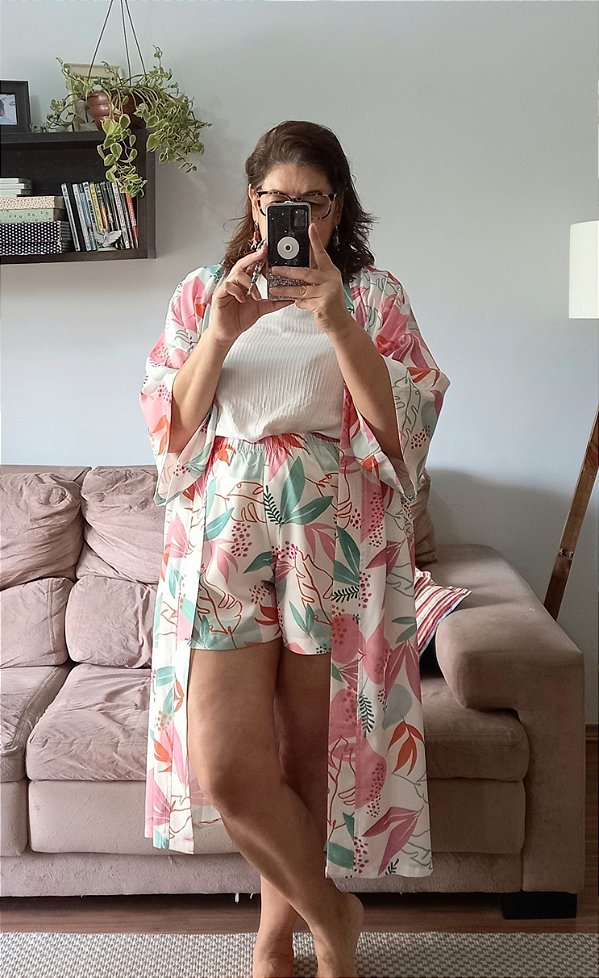 Kimono Tóquio Florescer