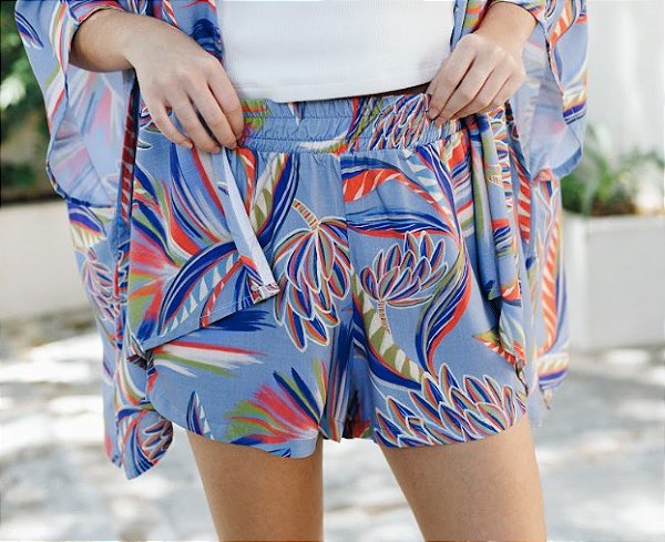 Shorts Floresta Azul