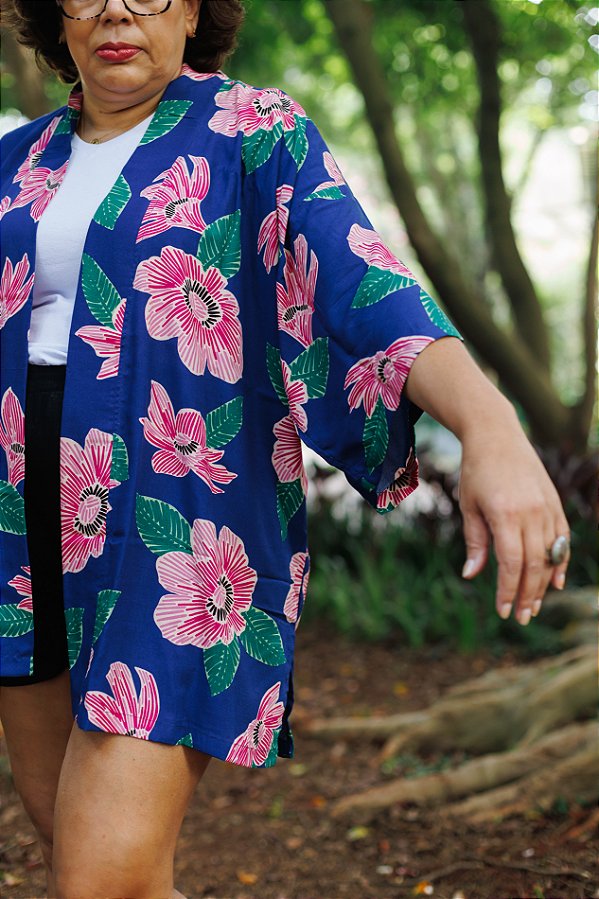 Kimono Madrid Aquarela Azul