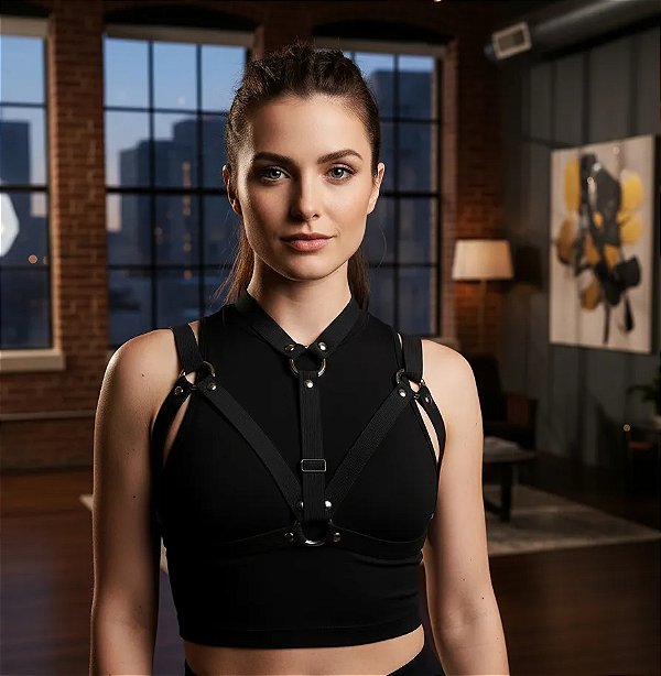 Harness bra Femino em elastico com regulagem Figurino Pablo