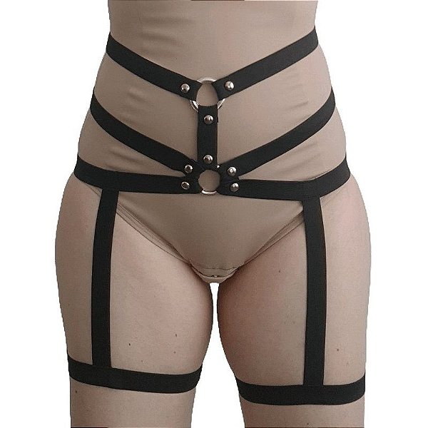 Cinta liga elastica regulavel com perneira Leg garter Miss
