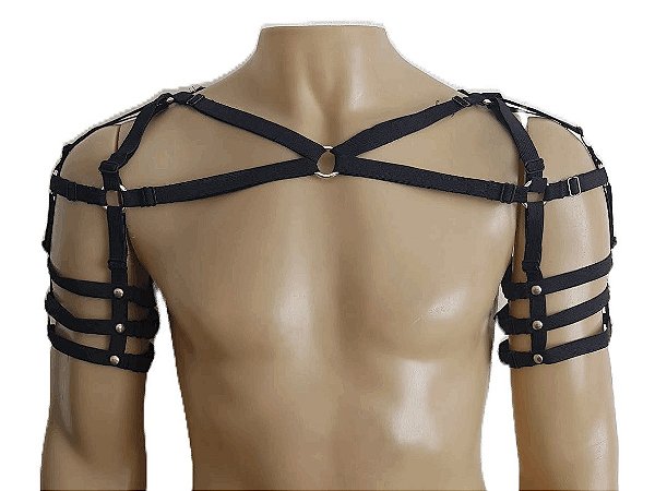 Harness bra em elastico peitoral mangas Heimdall