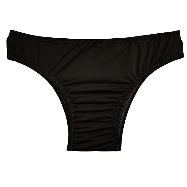 Calcinha Mulher Trans Tradicional Média Conforto Poliamida Preta