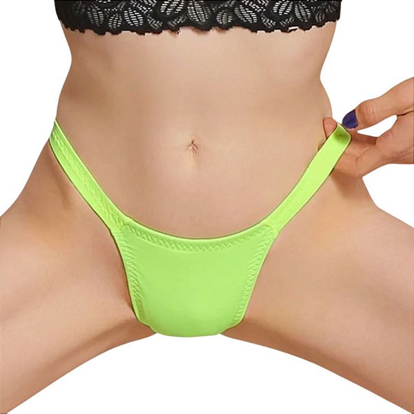 Calcinha para aquendar em Lycra alta compressao mulher trans Neon