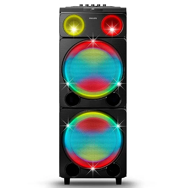 Caixa de Som Bluetooth Philips Party Speaker TAX5509, Potência 2.400W Bivolt Preto