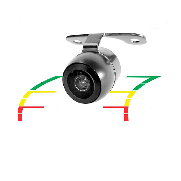 CÂMERA DE RÉ 12V (FURADA + SUP BORBOLETA) COM LINHA DINAMICA (E TECH)