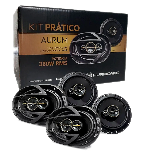 KIT PRÁTICO AURUM  - ( 1 PAR 6X9 + 1 PAR 6) - (HURRICANE)