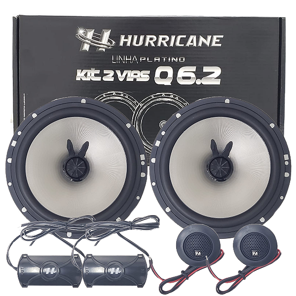 KIT 2 VIAS Q6.2  (160WRMS) (80WRMS CADA) (HURRICANE)