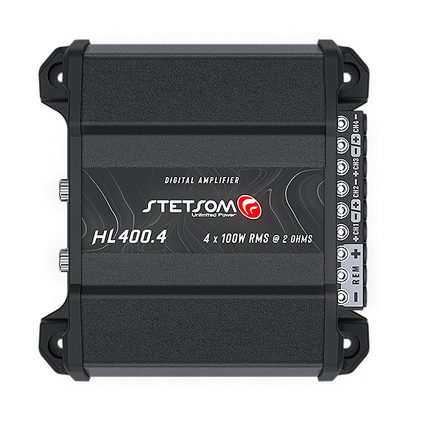 AMPLIFICADOR HL 400x4 FIO E RCA (STETSOM)
