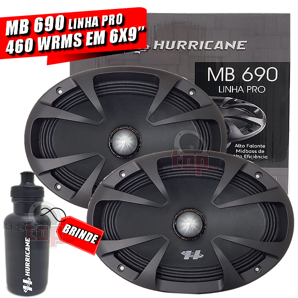 MB690 MID BASS 6X9 POLEGADAS - 460WRMS - (HURRICANE)