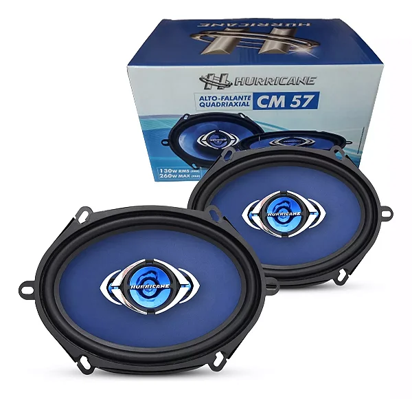 KIT 5X7POL - CM57 QUADRIAXIAL (130WRMS) (65WRMS CADA) (HURRICANE)