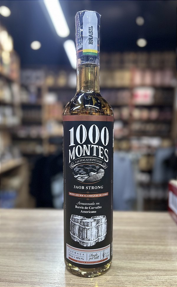 Cachaça 1000 Montes Carvalho 3AOB STRONG 500ml