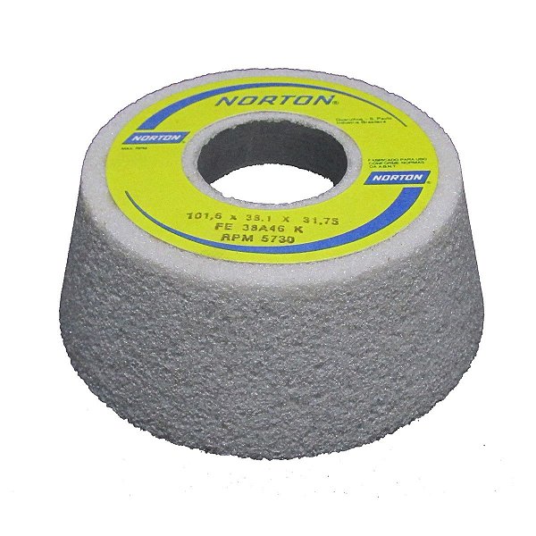 Rebolo Copo Cônico Branco Para Retífica 4 X 1.1/2 X 31,75mm