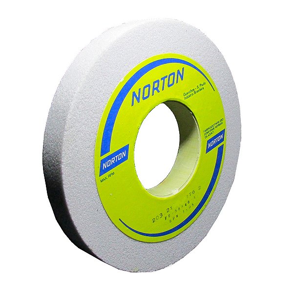 Rebolo Branco Reto Ferramentaria 8x3/4x3 Afiação Norton Grão