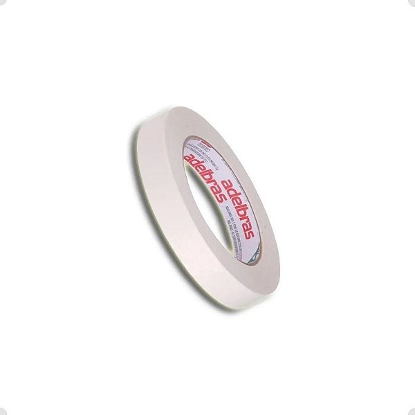 Fita Dupla Face Adesiva Fina Papel Rolo 18mm x30m Cor Branco