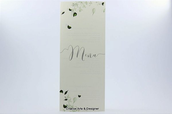 Menu abertura livro Orgânico 10 x 24