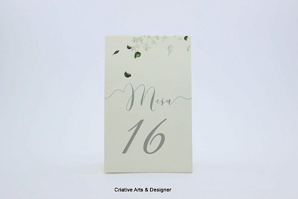 Marcador de mesa orgânico 7 x 10