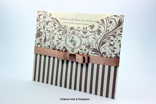 Convite de casamento rosa envelhecido