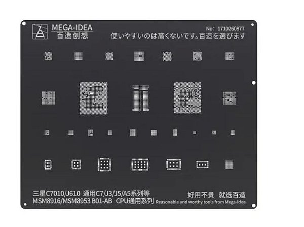 Stencil Reballing bga Samsung Black C7010 /j610 /c7 /j3 /j5 /a5