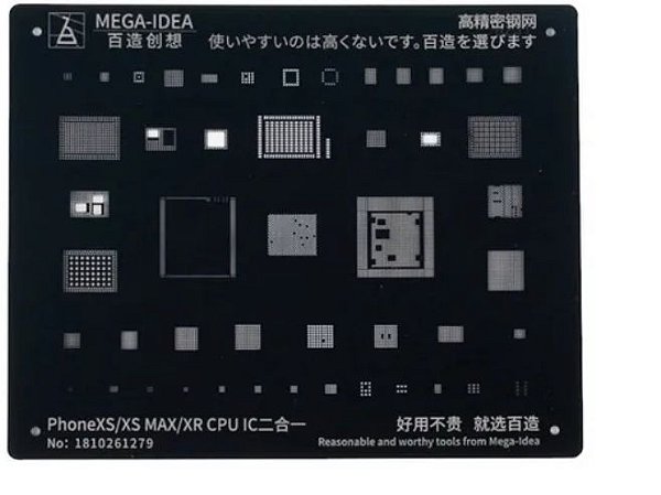 STENCIL REBALLING BGA BLACK STENCIL IPHONE XR XS XS MAX