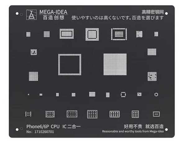 Stencil Reballing bga  Black Stencil Para iPhone 6 6plus