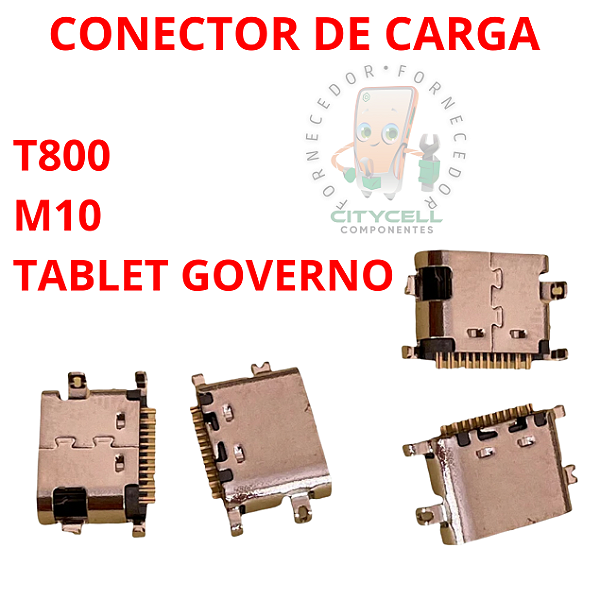 CONECTOR CARGA TABLET TIPO C T800 Tablet M10 Tb-x605f  Conector tablet do governo