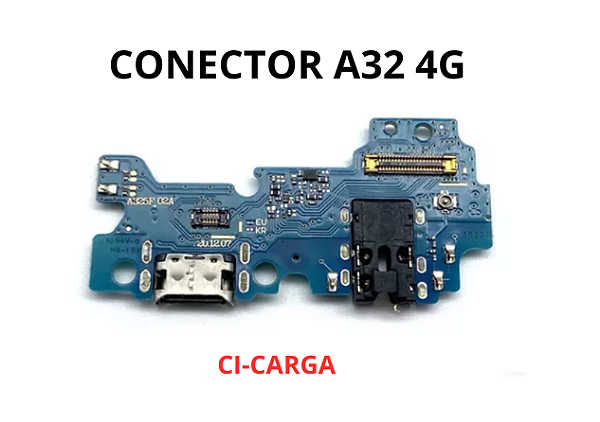 PLACA CONECTOR DE CARGA A32 4G DOCK A325 4G COM MICROFONE E CI DE CARGA RAPIDA