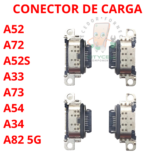 *ATACADO* KIT C/ 50 PEÇAS CONECTOR DE CARGA A52 A72 SAMSUNG GALAXY A52 A525 A526B A72 A725F A725M A82 5G A826S