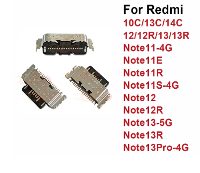 CONECTOR DE CARGA TIPO C XIAOMI REDMI NOTE 11 4G / REDMI NOTE 11S / REDMI NOTE 11E / REDMI 10C / REDMI 13C / REDMI 14C / NOTE 12 5G / NOTE 12 PRO 5G ...