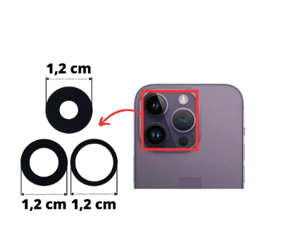 KIT C/ 3 LENTE  IPHONE 14 PRO / 14 PRO MAX  ( 3 LENTES )