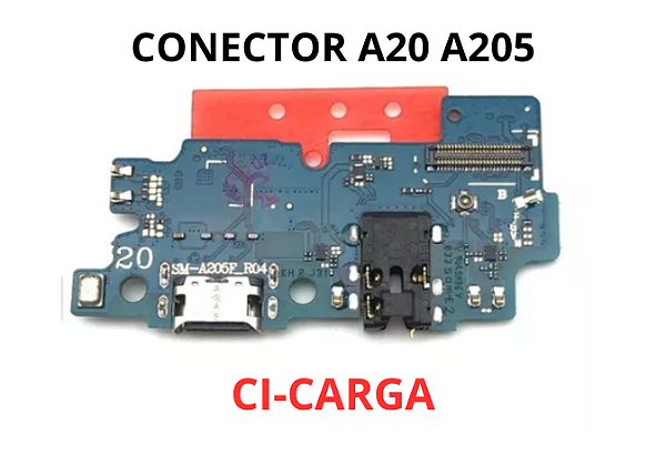 PLACA CONECTOR DE CARGA A20 DOCK A205 COM MICROFONE E CI DE CARGA RAPIDA