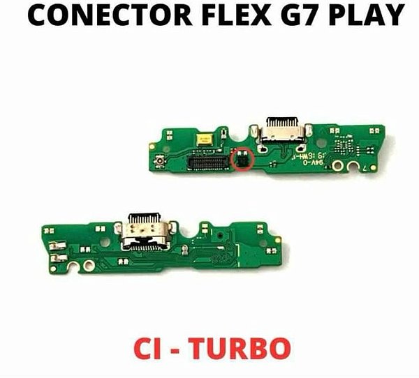 PLACA CONECTOR DE CARGA G7 PLAY DOCK X71952 COM MICROFONE
