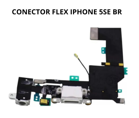 CONECTOR DE CARGA CABO FLEX DOCK FLAT IPHONE 5SE BRANCO