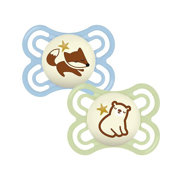 Chupeta Mam Perfect Night Dupla 0-6 meses Menino