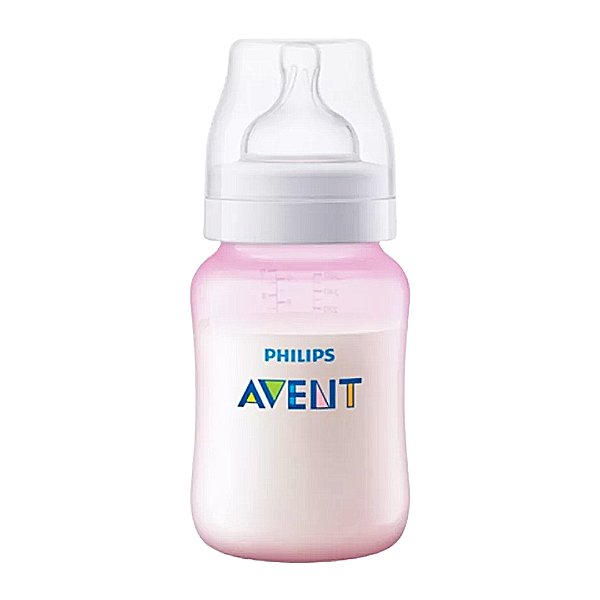 Mamadeira Rosa Philips Avent 260ml Bico N°2
