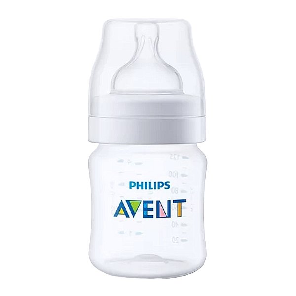 Mamadeira Transparente Philips Avent 125ml Bico N°1