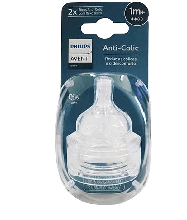 Bico De Mamadeira Classic N° 2 1m+ Fluxo Lento Philips Avent