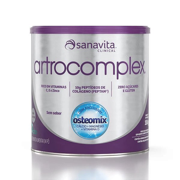 Artrocomplex Sanavita 330g Sem Sabor - Colágeno Peptan