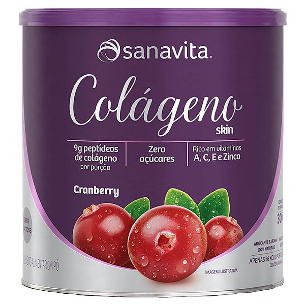 Colágeno Skin Sanavita Cranberry 300g