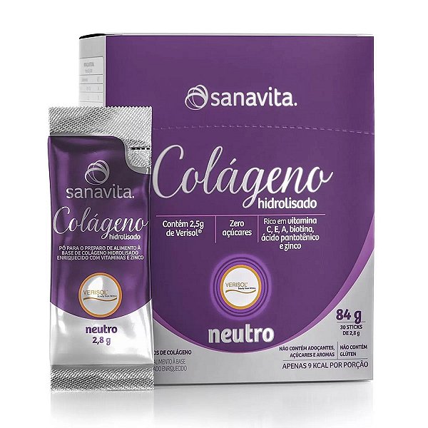 Colágeno Sanavita Verisol 30 Sachês 84g - Neutro