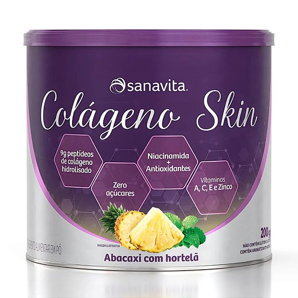 Colágeno Skin Sanavita Abacaxi 200g