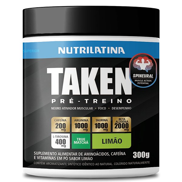 Pré-Treino Taken Sabor Limão Nutrilatina 300g