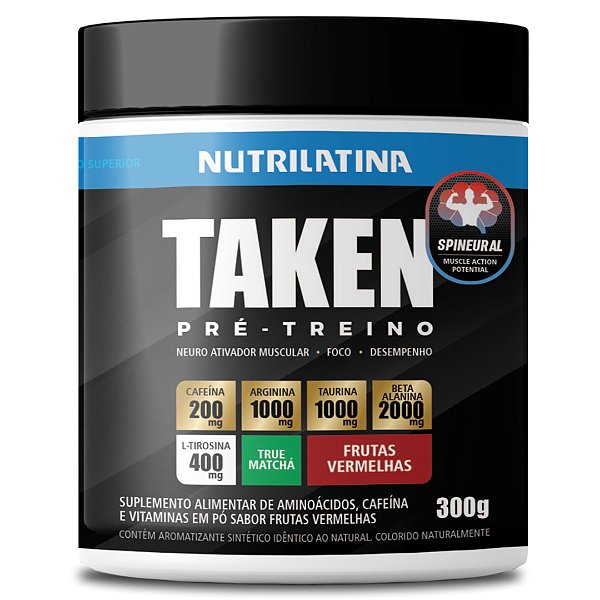 Pré-Treino Taken Frutas Vermelhas Nutrilatina 300g